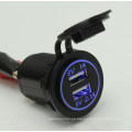 12V 24V Dual USB 2.1A + 1A Encendedor de cigarrillos del coche Divisor del enchufe Poder del cargador